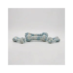 Dental chew trio for dogs in blue and white, three firmness levels
