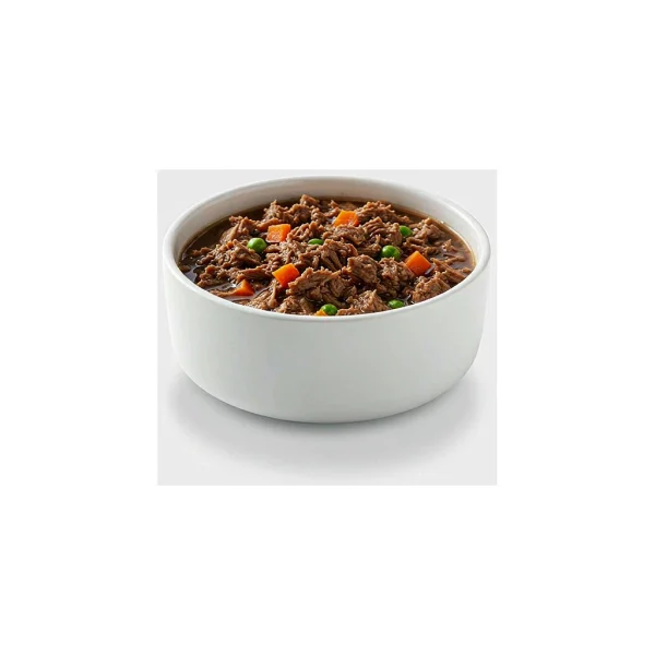 Slow-Cooked Turkey Stew Topper Slow-cooked turkey stew topper for dogs with carrot and peas