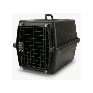 Voyager hard-shell IATA airline crate for pets in black